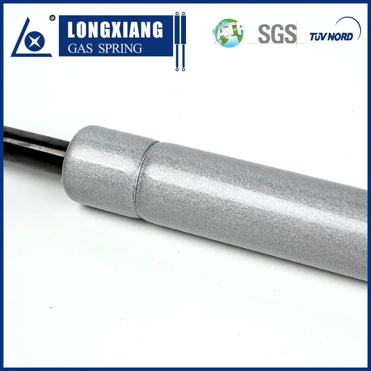 Gas spring pressure tube with grey coated finish