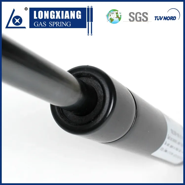 Close-up of a gas spring rod seal and pressure tube